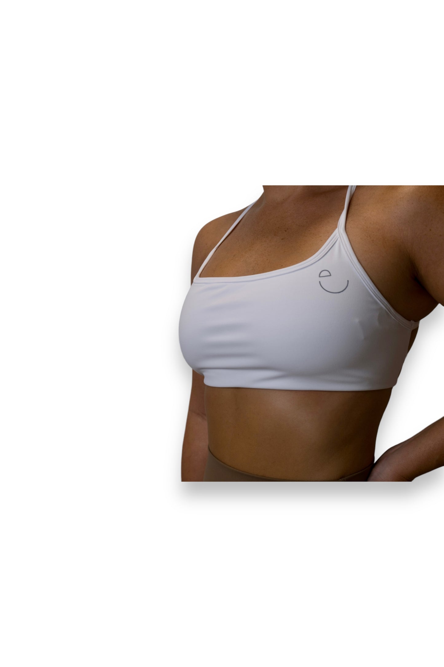Backless white bra